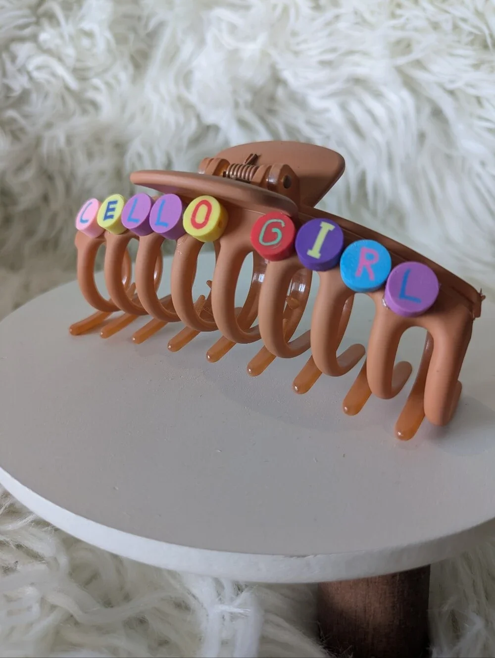 Cello Girl Hair Clip Claw Style Handcrafted | NWT